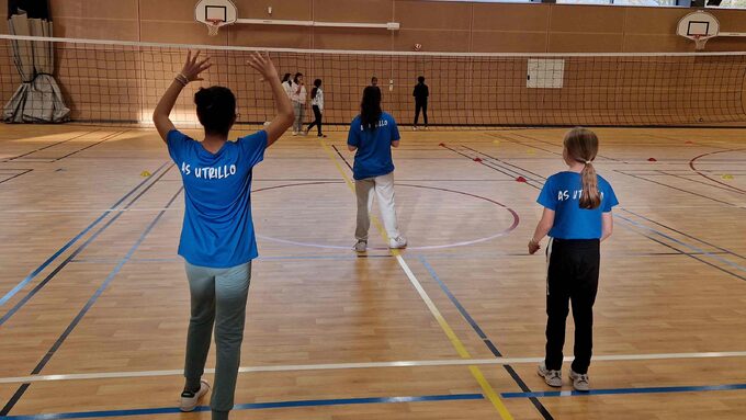 Les benjamines en pleine rencontre